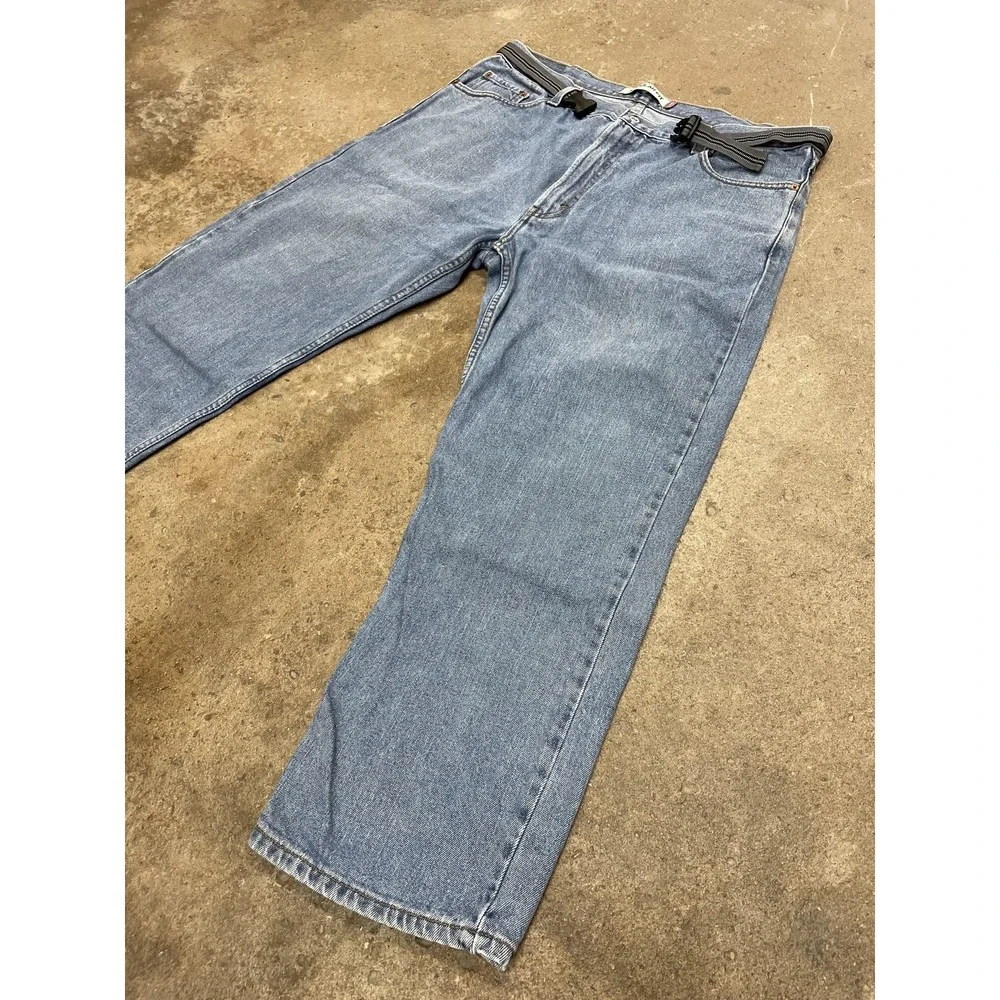 Levis 505‎ Jeans Mens 40x30 Blue Regular Fit Straight Leg Zip Fly Medium Wash
